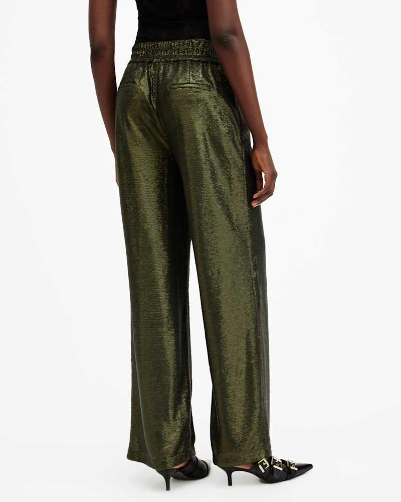 Charli Wide Leg Sequin Trousers
