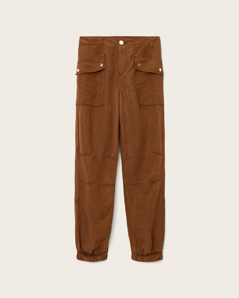 Val Cargo Linen Blend Trousers