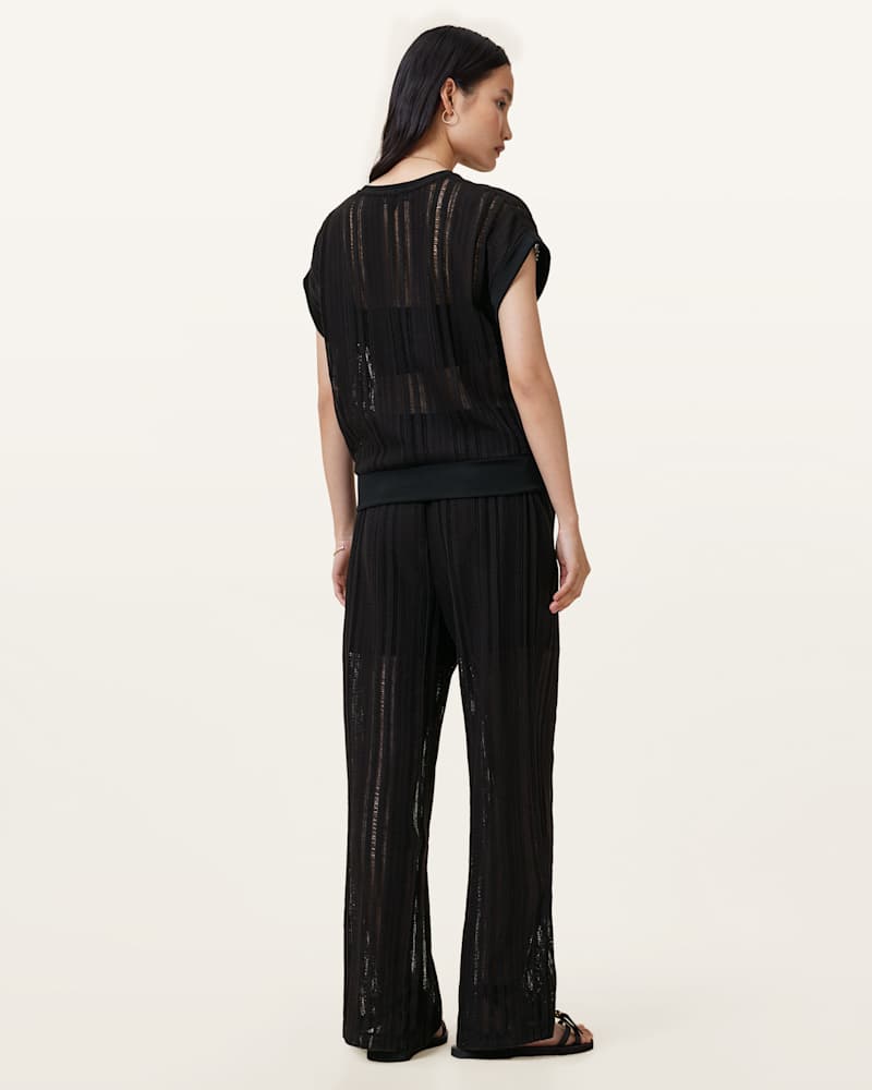Giana Crochet Ladder Wide Leg Trousers