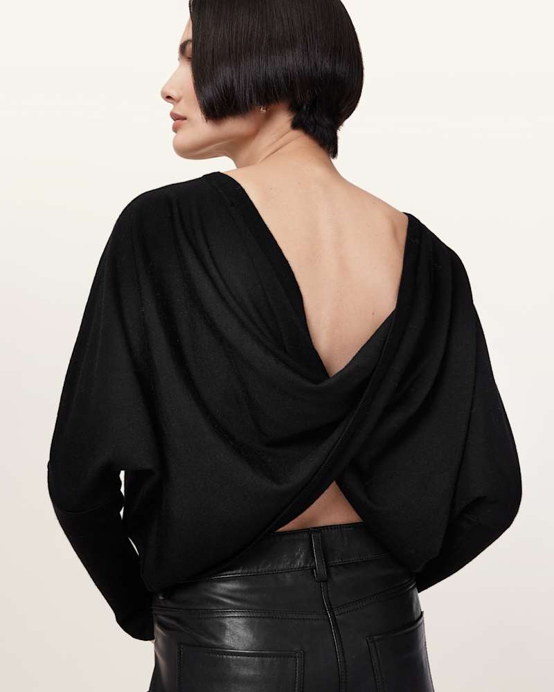 Julieana Wrap Merino Wool Jumper
