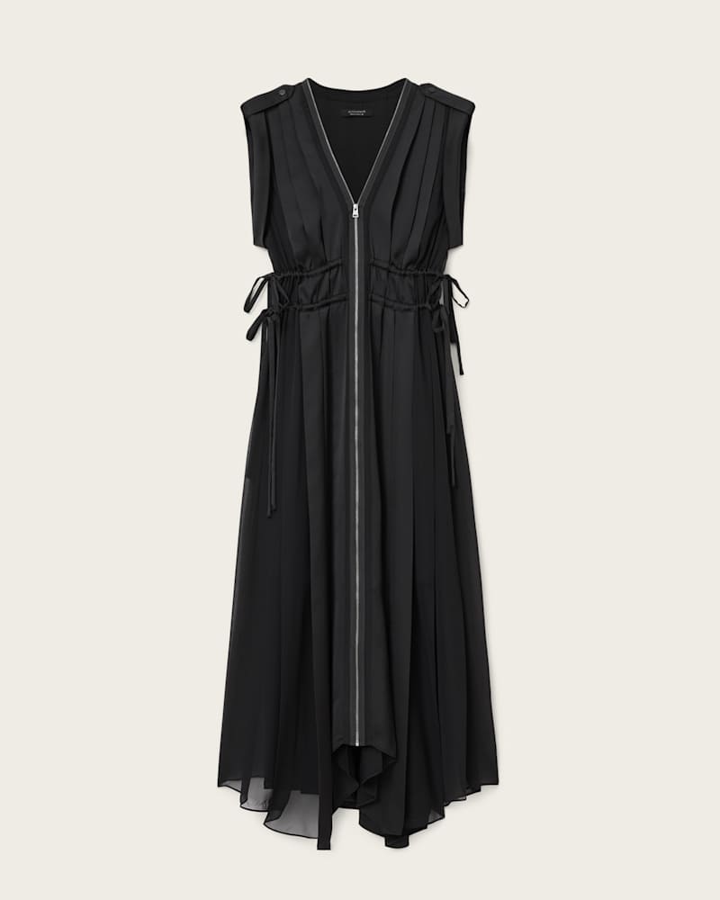 Amala Zip Detail Midi Dress