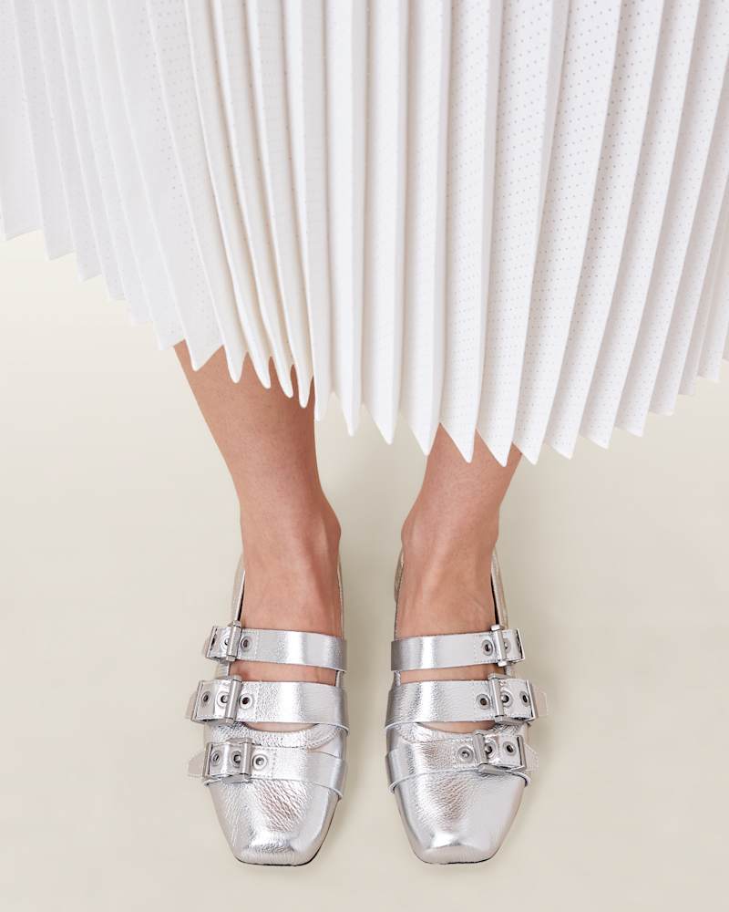 Aurora Metallic Leather Ballet Shoe