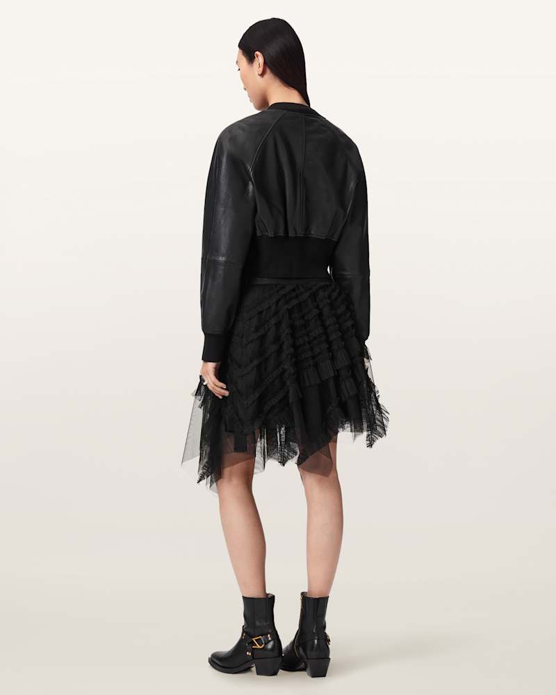 Jayde Ruffled Tulle Mini Skirt
