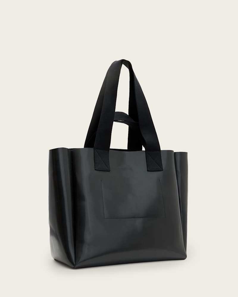 Izzy Embossed Logo Leather Tote Bag