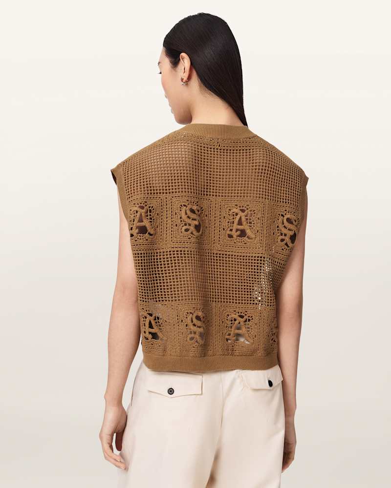 Kyra Crochet Cotton Waistcoat