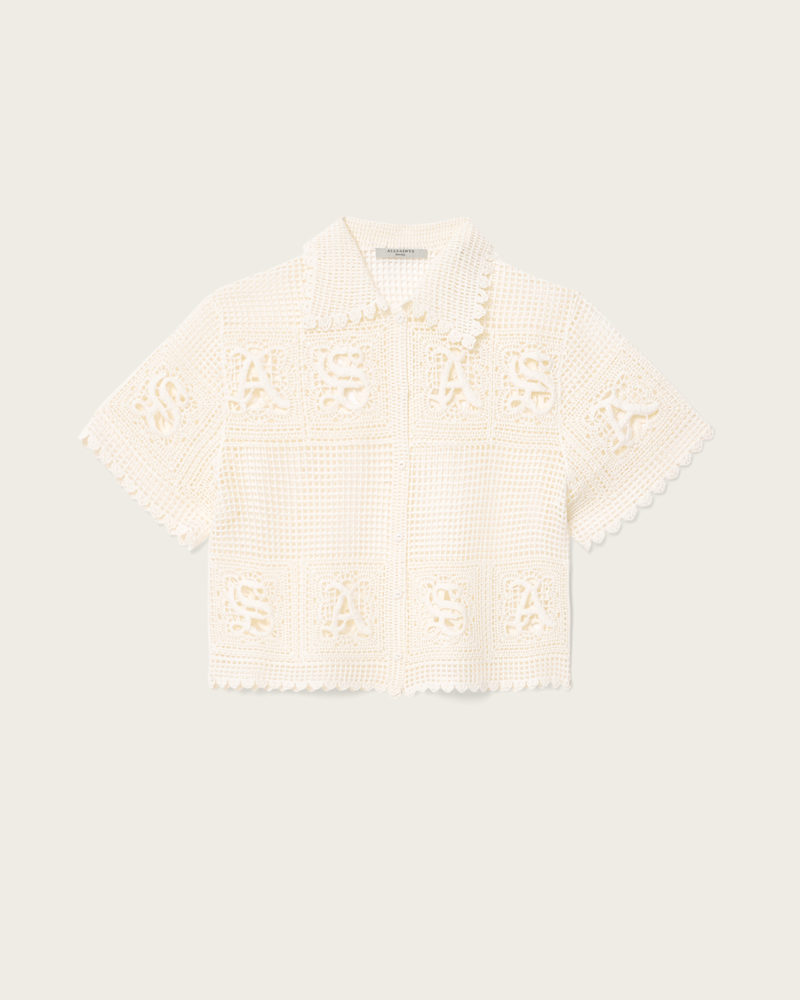 Kyra Crochet Cropped Polo