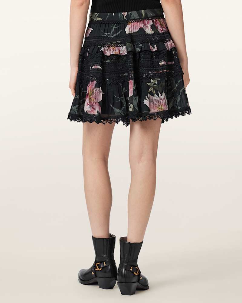 Zora Lace Trimmed Mini Skirt