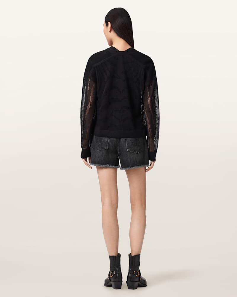 Heidi High Waisted Stud Denim Shorts