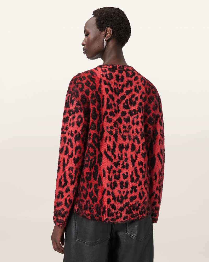 Lex Oversized Leopard Print Jumper