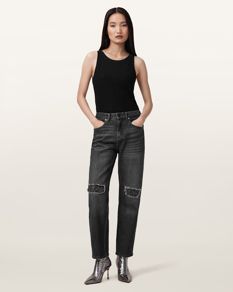 Ida Cropped Straight Denim Jeans