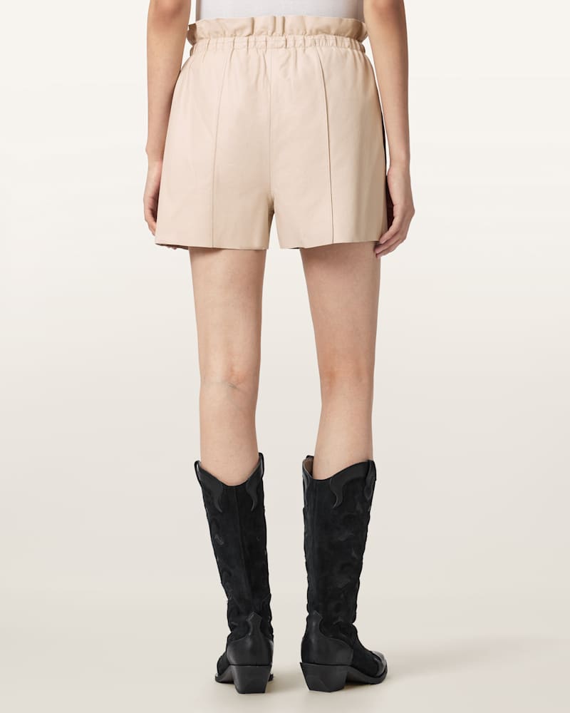 Fran High Rise Leather Shorts