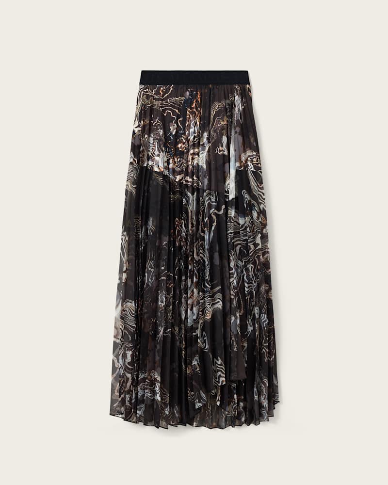 Micaela Pleated Maxi Skirt