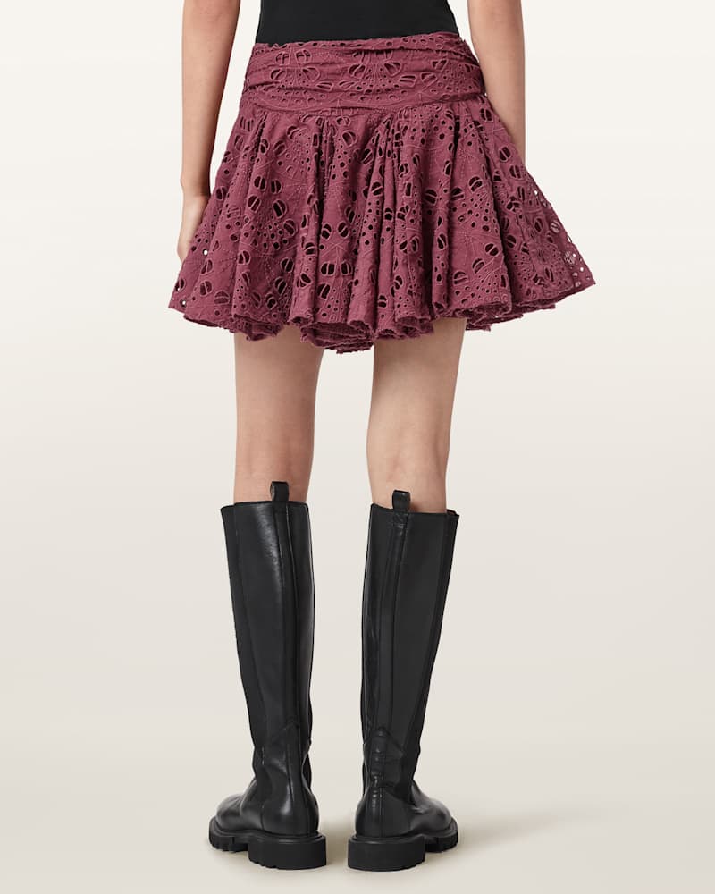 Dotty Broderie Mini Skirt