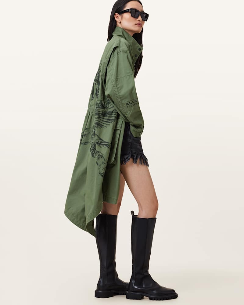 Milla Bird Print Parka Jacket