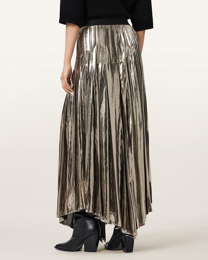 Jax Pleated Midi Skirt