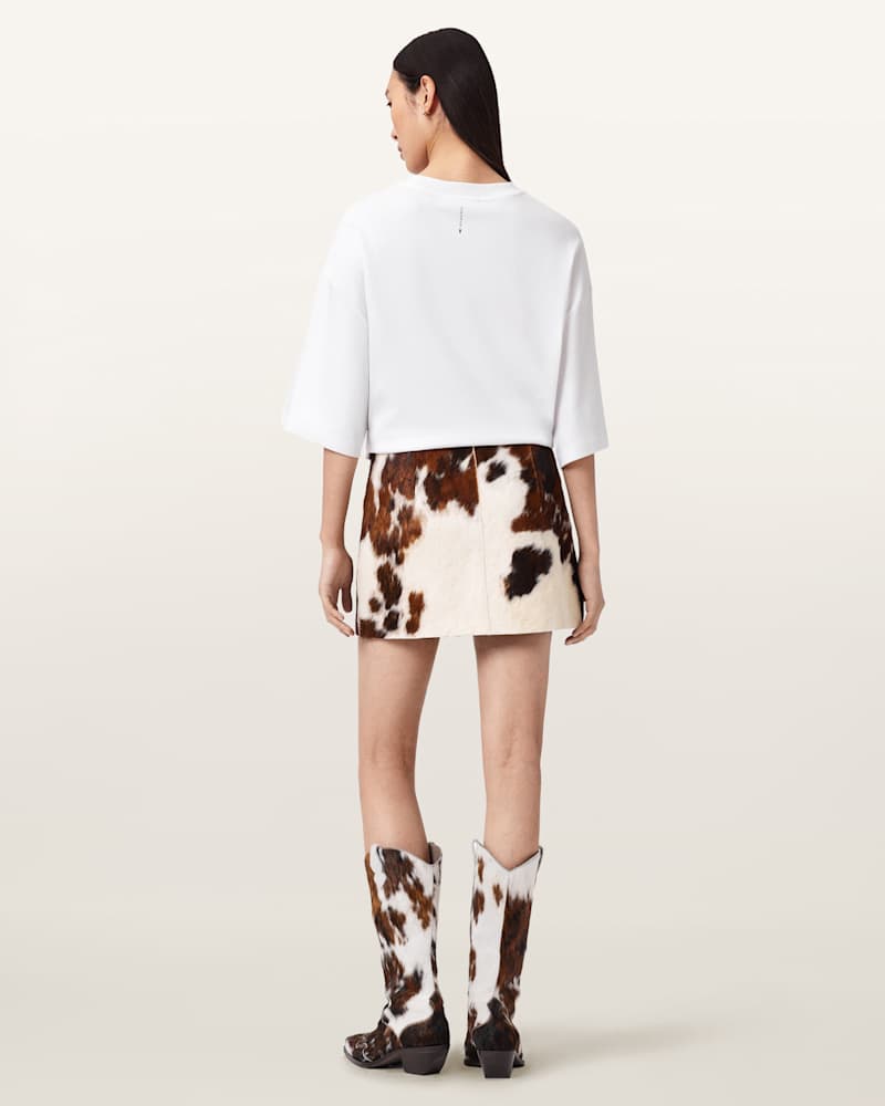 Dapple Cowhide Mini Skirt