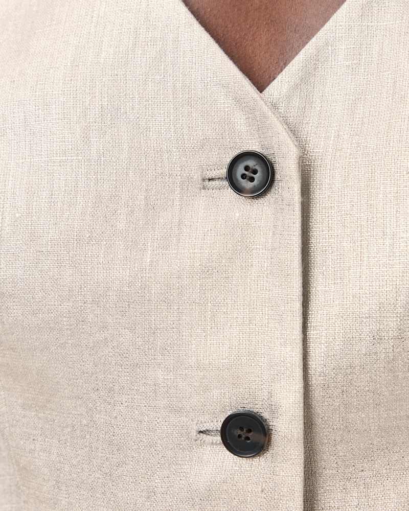 Averie Relaxed Fit Linen Waistcoat