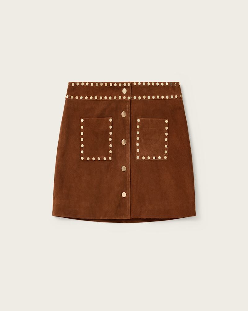 Alice Suede Studded Mini Skirt