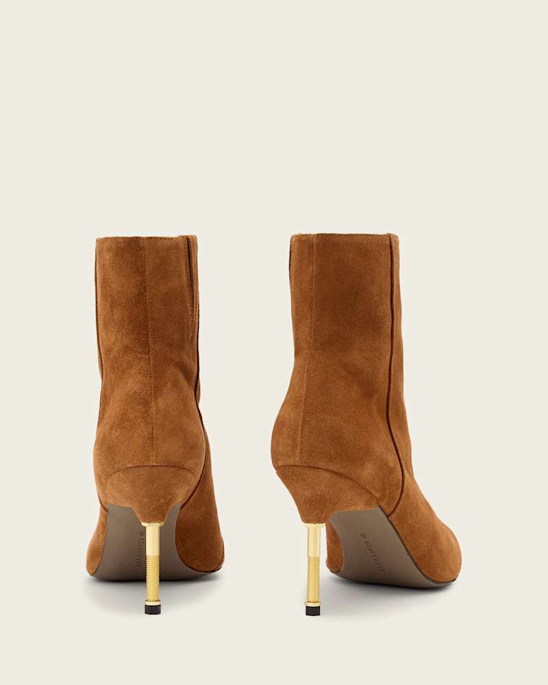 Natasha Pointed Zip Up Suede Boots