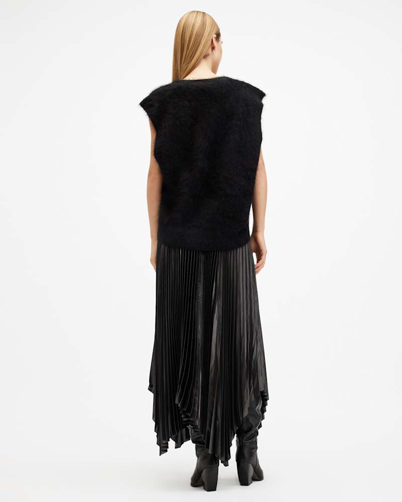 Phia Metallic Asymmetric Maxi Skirt
