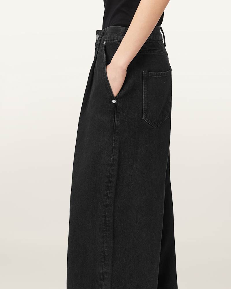 Haze Pleated Wide Leg Jeans