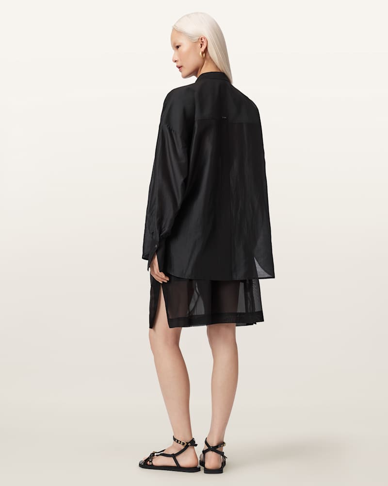 Banu Pleated Sheer Shorts