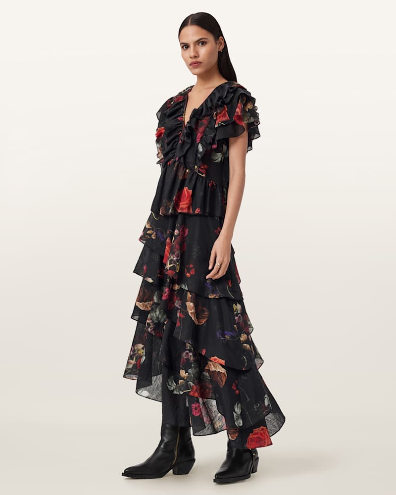 Alma Floral Frill Top