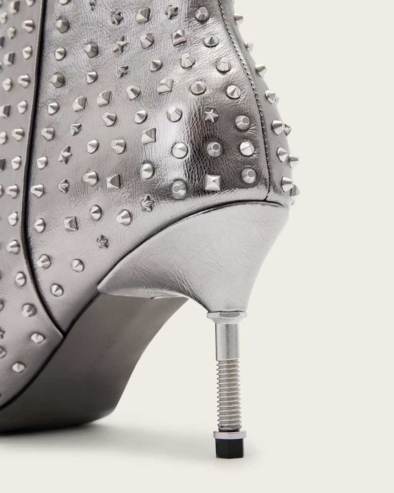 Natasha Studded Leather Boots