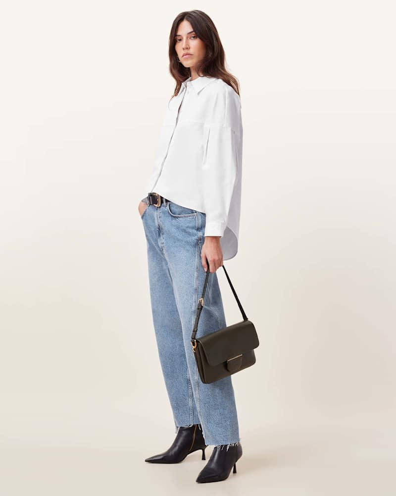 Toria Organic Cotton Dipped Hem Shirt