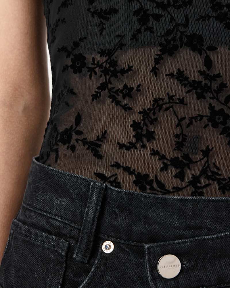 Charli Flocked Bodysuit