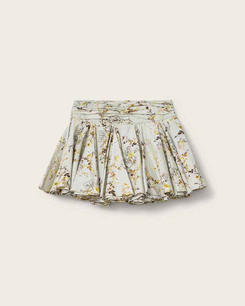 Tulip Floral Voluminous Mini Skirt