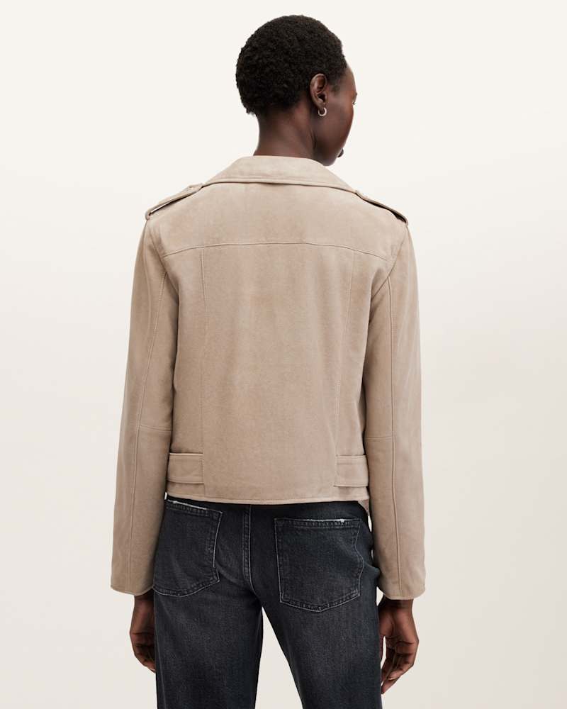 Balfern Belted Suede Biker Jacket