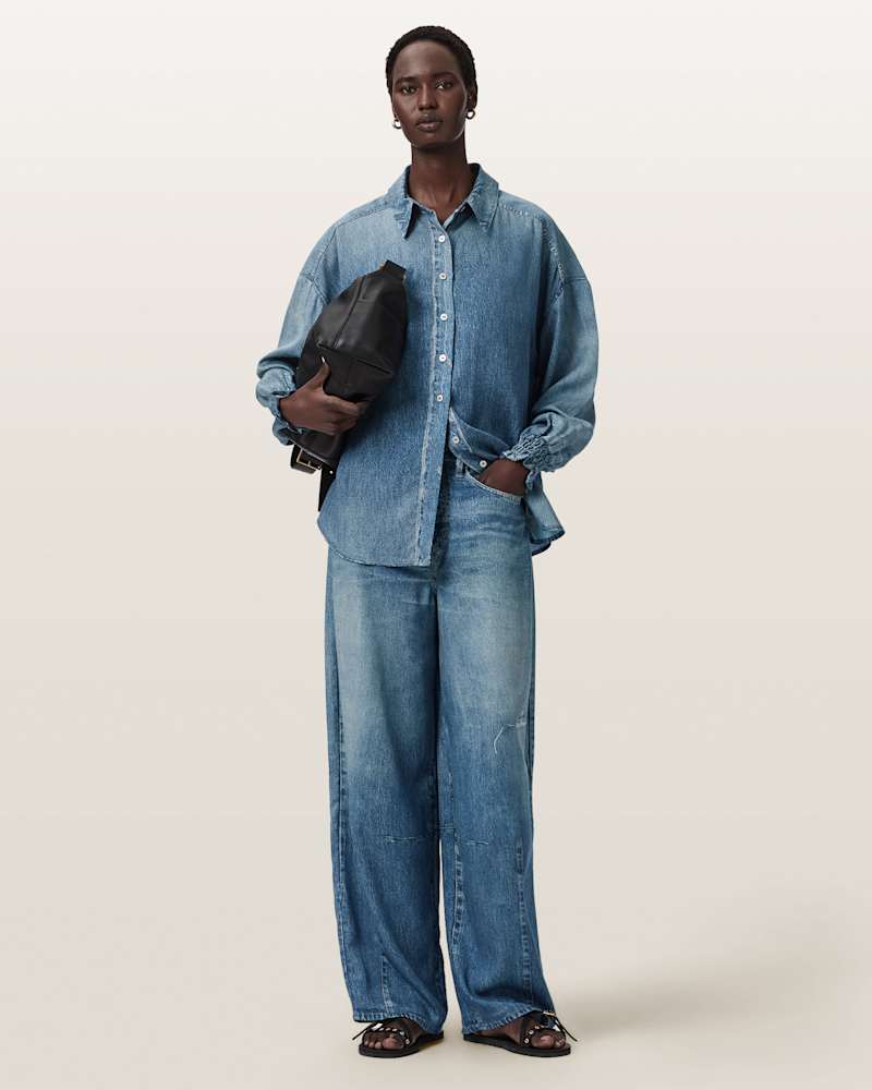 Charli Illusion of Denim Long Sleeve Shirt