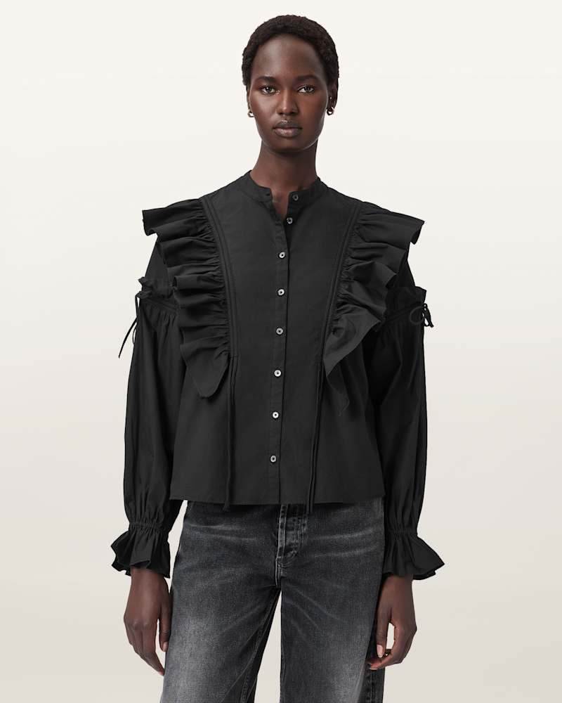 Lulu Ruffled Cotton Shirt