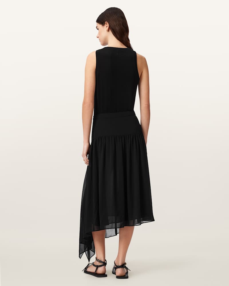 Cyra Asymmetric Maxi Skirt