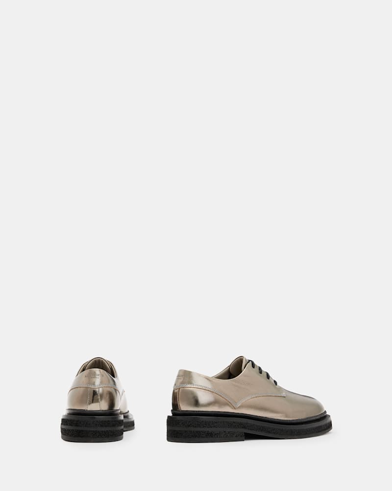 Escher Metallic Leather Lace Up Shoes