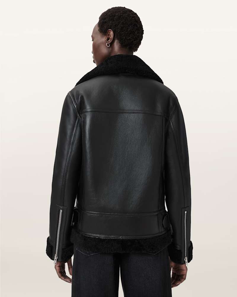 Sola Shearling Biker Jacket