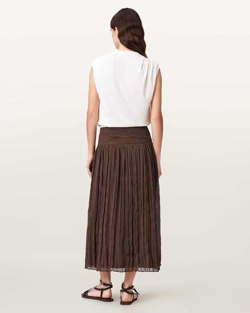 Asal Ruched Maxi Skirt