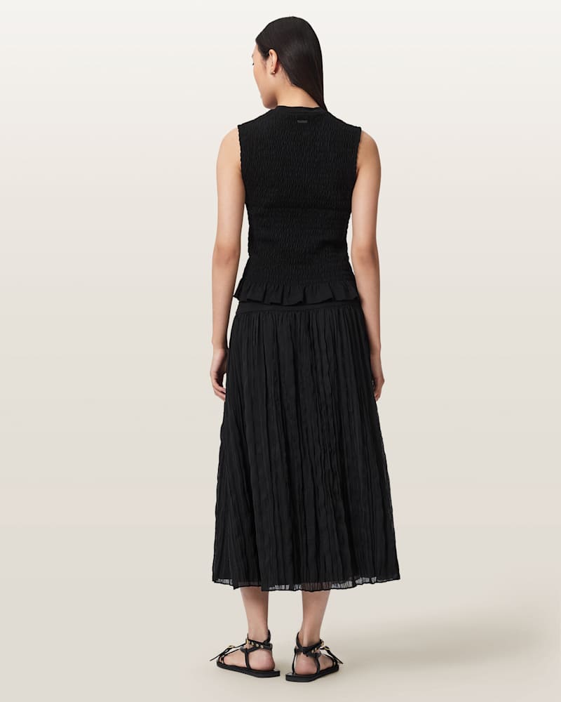 Asal Ruched Maxi Skirt