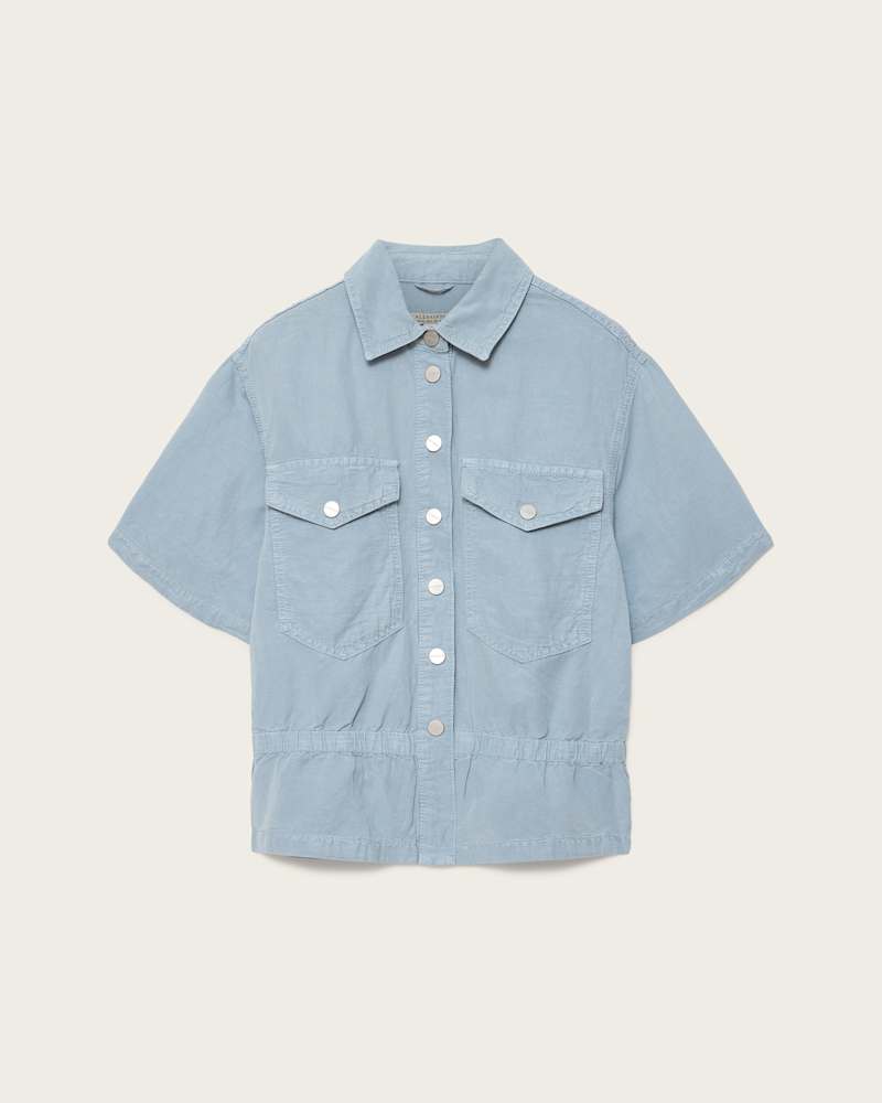 Tove Short Sleeve Linen Blend Shirt