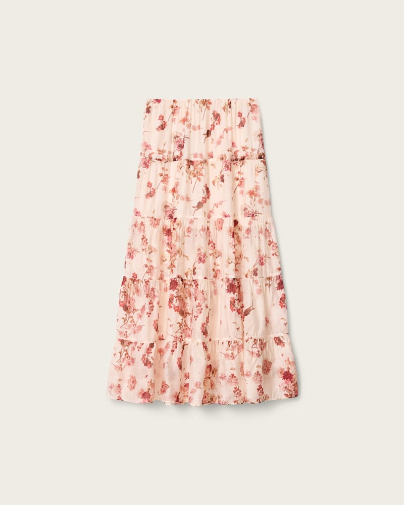 Evia Tiered Floral Maxi Skirt