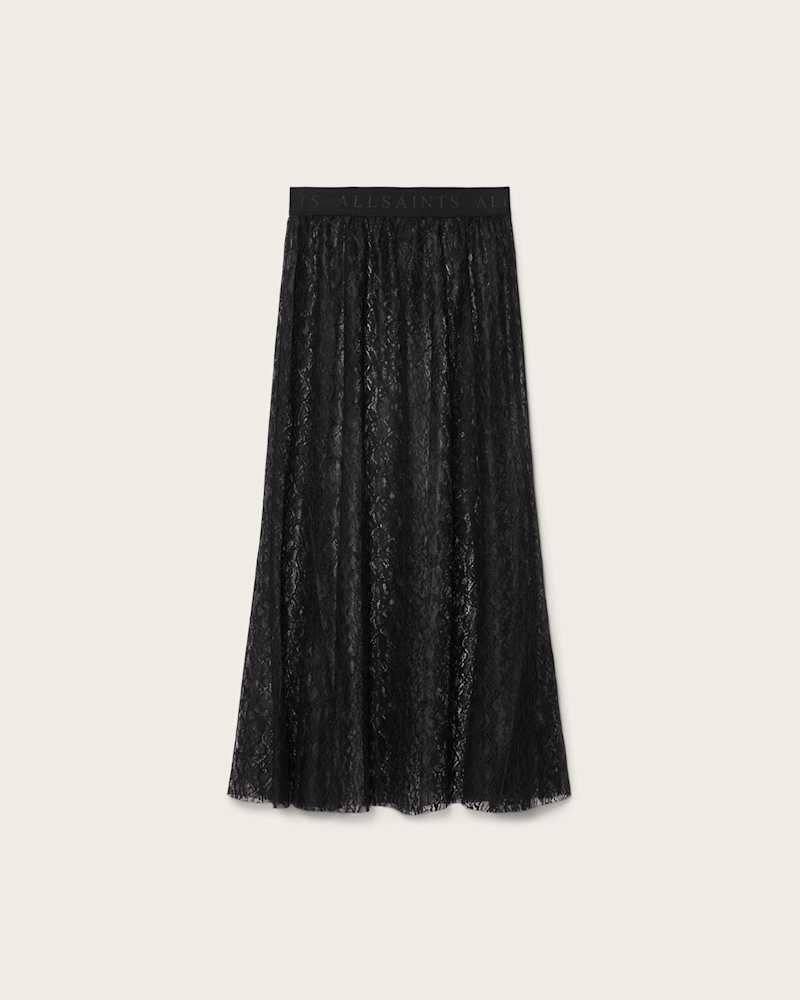 Arran Snake Print Midi Skirt