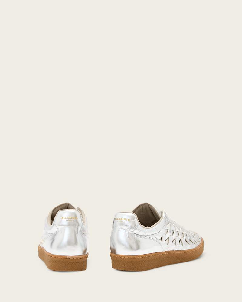 Velma Leather Woven Trainers