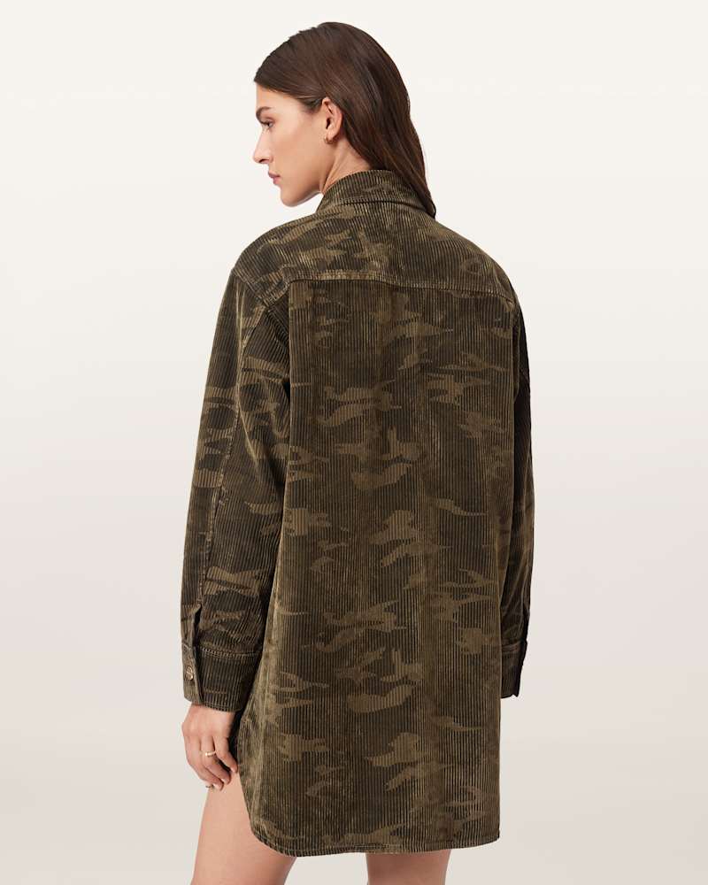 Faye Flocked Oversized Dress