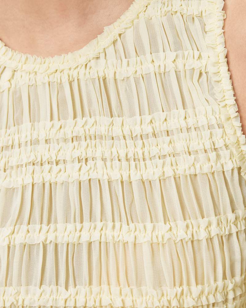 Marion Shirred Sleeveless Top