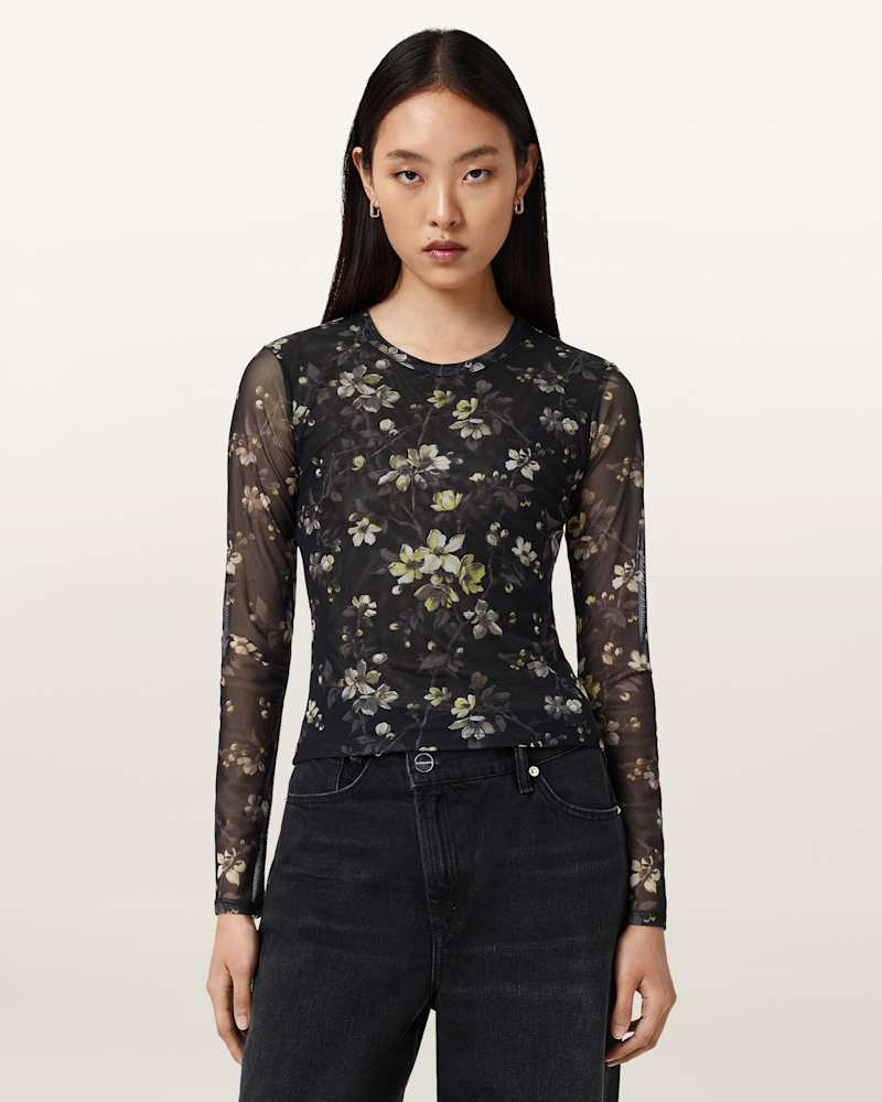 Ellie Mesh Long Sleeve T-Shirt