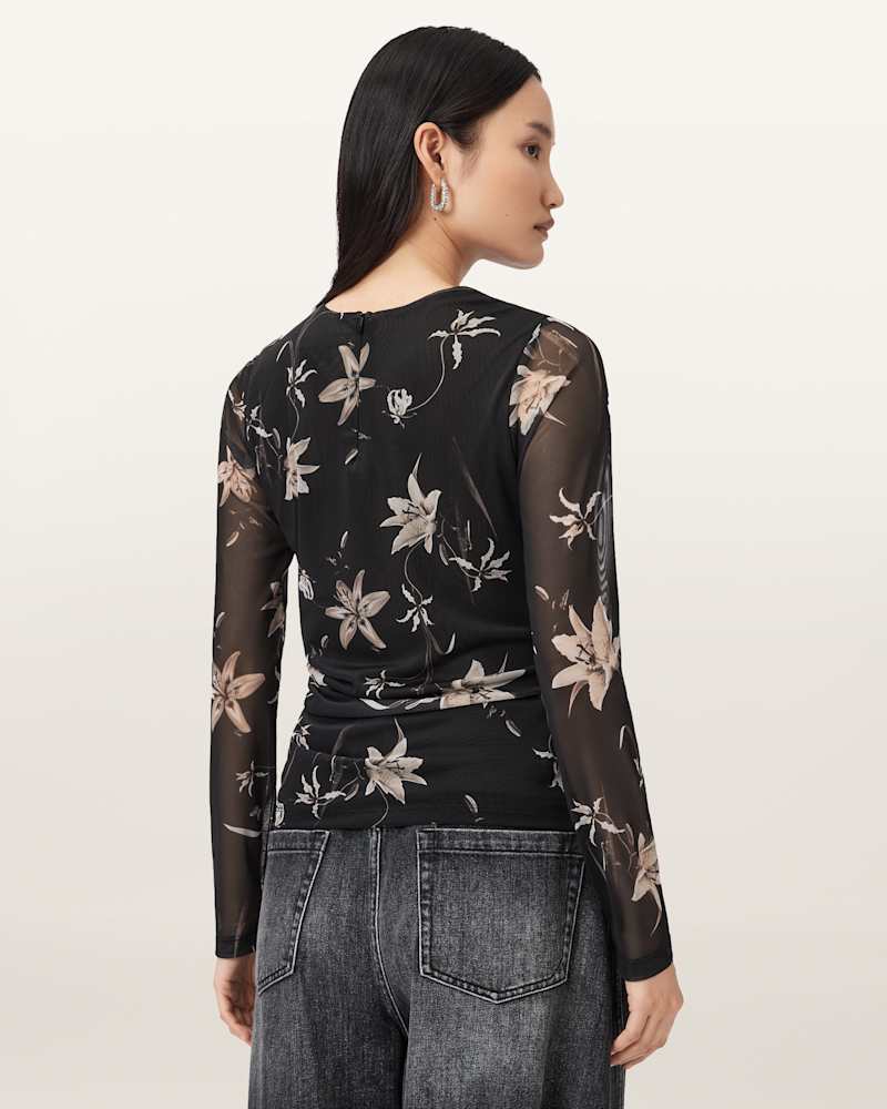 Caia Floral Mesh Top