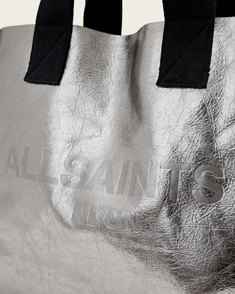 Izzy Metallic Leather Tote Bag