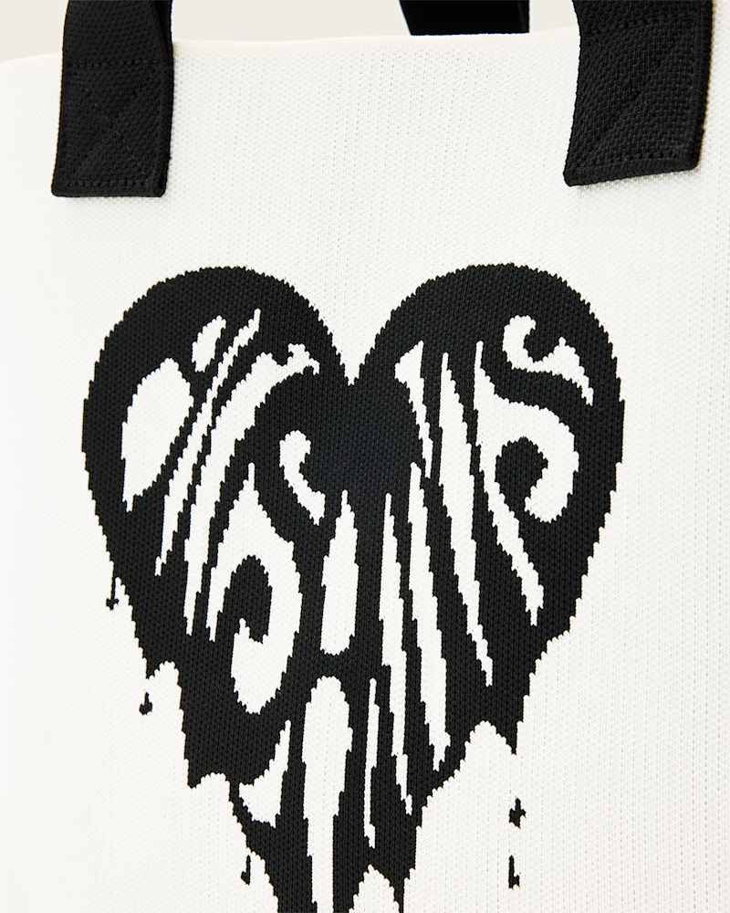 Izzy Heart Large Knitted Tote Bag