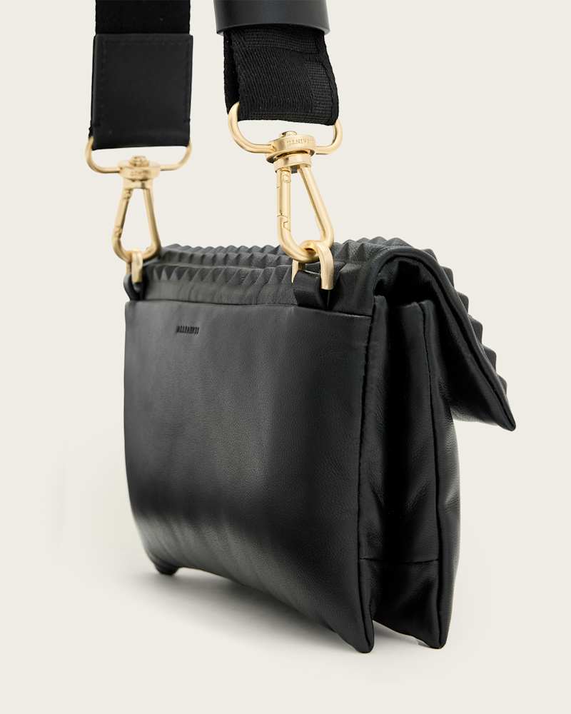 Ezra Leather Studded Crossbody Bag